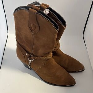 Oak Tree farm Suede cowboyBoots for Women sz 8